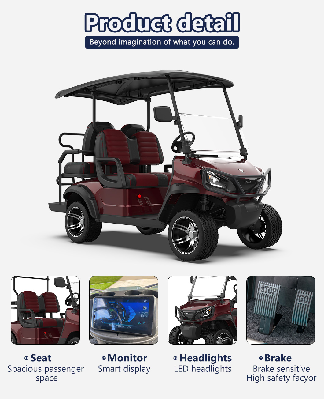 GKL 2+2 Seater  Lifted Golf Cart